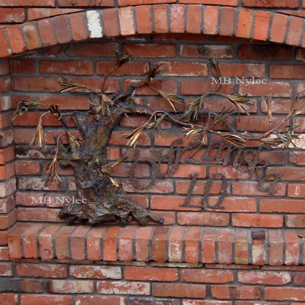 bonsai z metalu - płaskorzeźby ze stali - metaloplastyka - numer domu - nr.kat. Z62