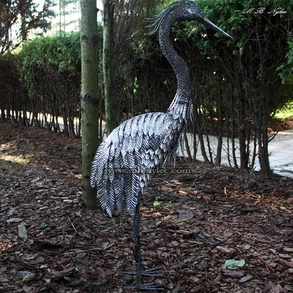 rzeźby stalowe - czapla stalowa - galeria rzeźb stalowych - numer kat.Z2