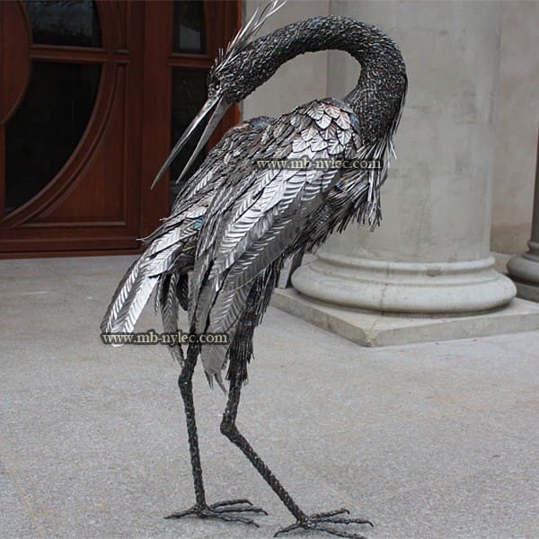 rzeźby z metalu - czapla ze stali - skala 1:1 - numer kat. Z15