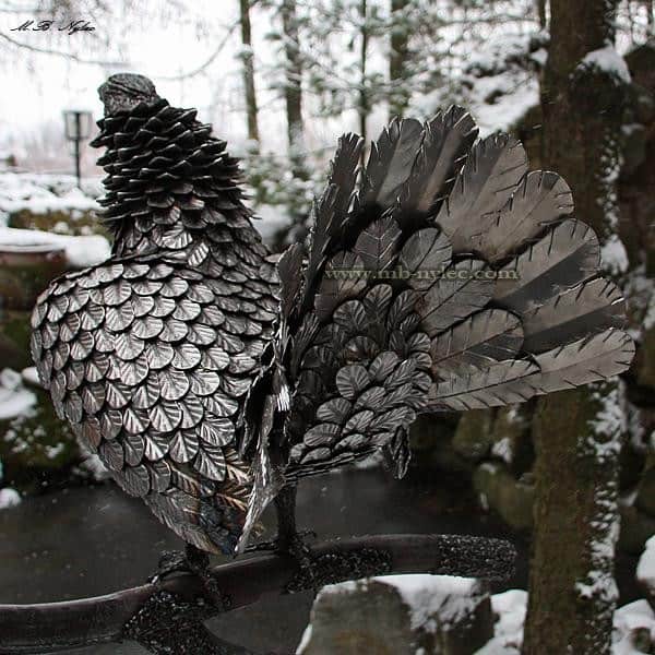 rzeźba z metalu - głuszec ze stali - skala 1:1 - Numer kat. Z1