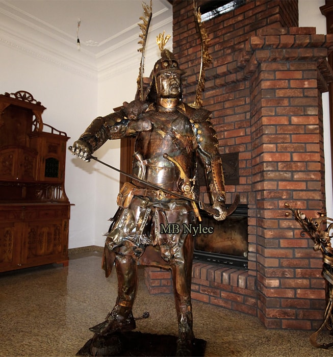 figury stalowe - Husarz ze stali - wysokość 220cm - MB Nylec